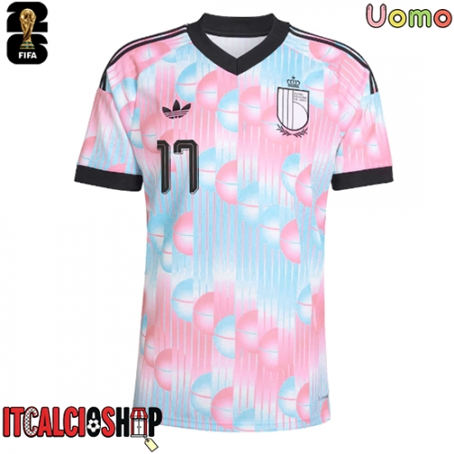 Belgio Charles De Ketelaere #17 Seconda Maglia Mondiali 2026 Manica Corta